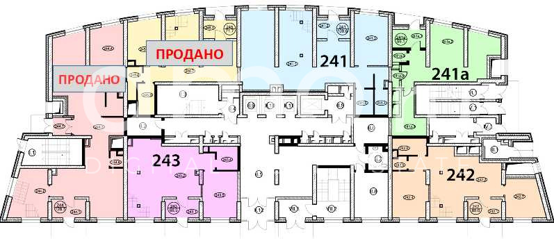 Планировка офиса 59.1 м², 1 этаж, МФЦ «Флотилия»